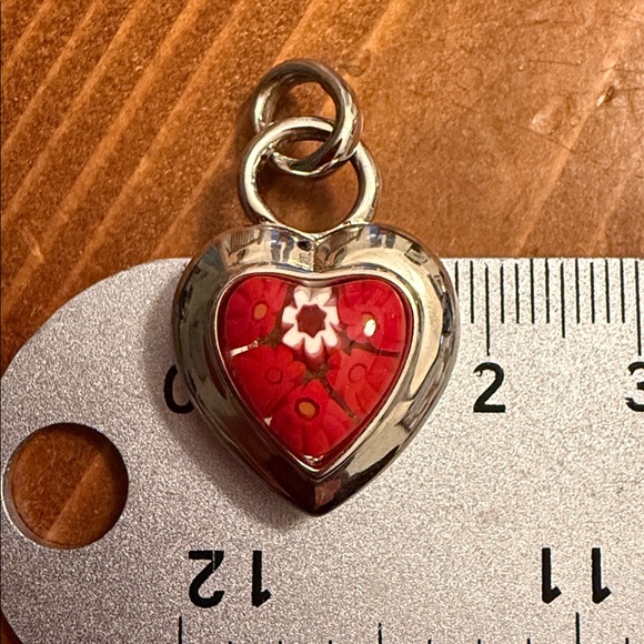 Murano Millefiori Silver Heart pendant by Alan.K - Picture 5 of 7